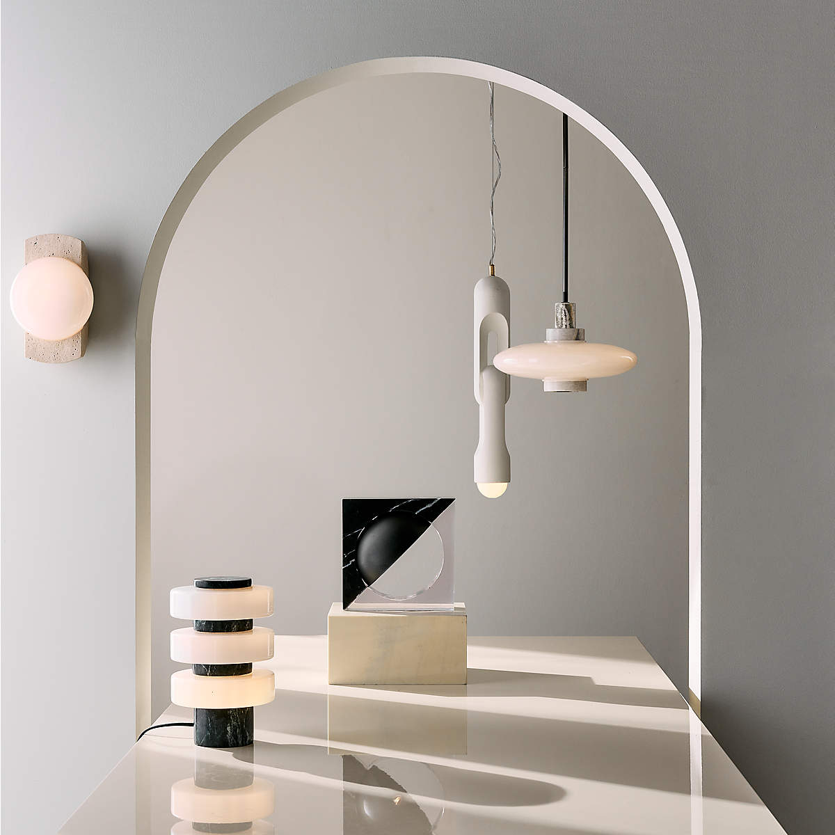Virgo Contrast Marble Pendant Light thumbnail 2