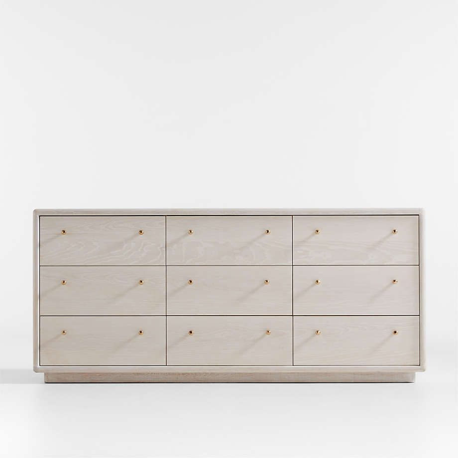 Lafayette Whitewashed Wood 9 Drawer Dresser thumbnail 3