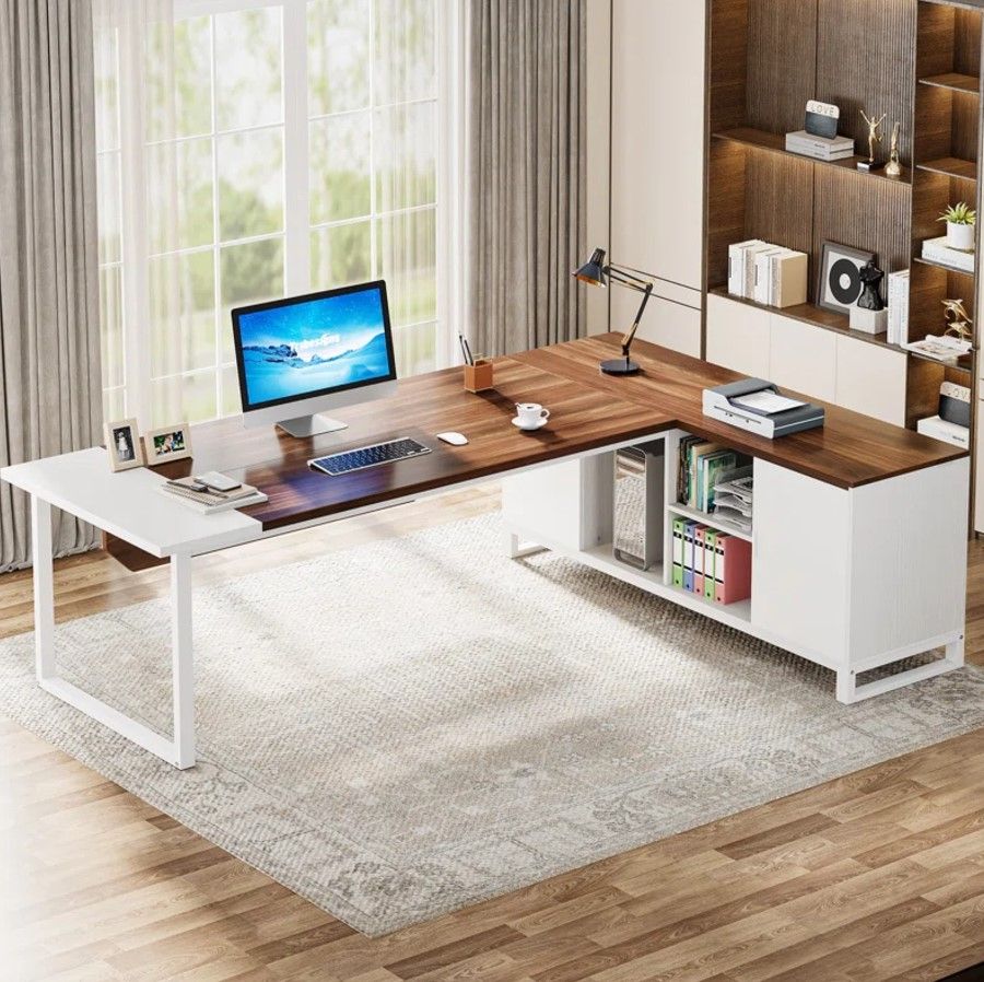 70.87'' Executive Desk and File Storage Cabinet thumbnail 2