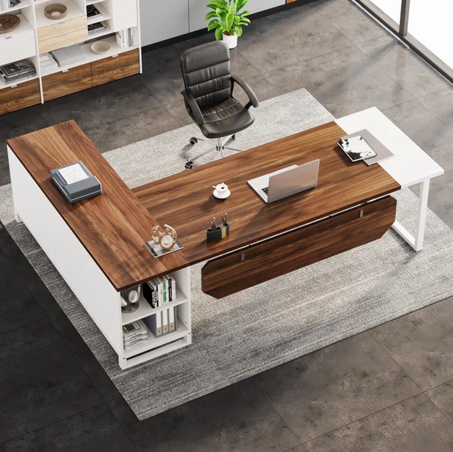 70.87'' Executive Desk and File Storage Cabinet thumbnail 3