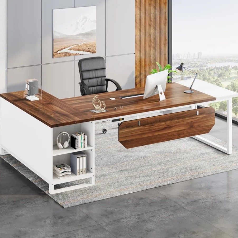 70.87'' Executive Desk and File Storage Cabinet thumbnail 4