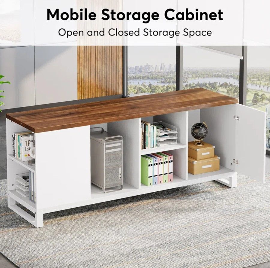 70.87'' Executive Desk and File Storage Cabinet thumbnail 5