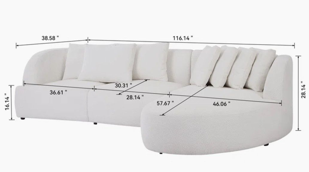 Maspeth 2 Piece Upholstered Right Sectional thumbnail 2
