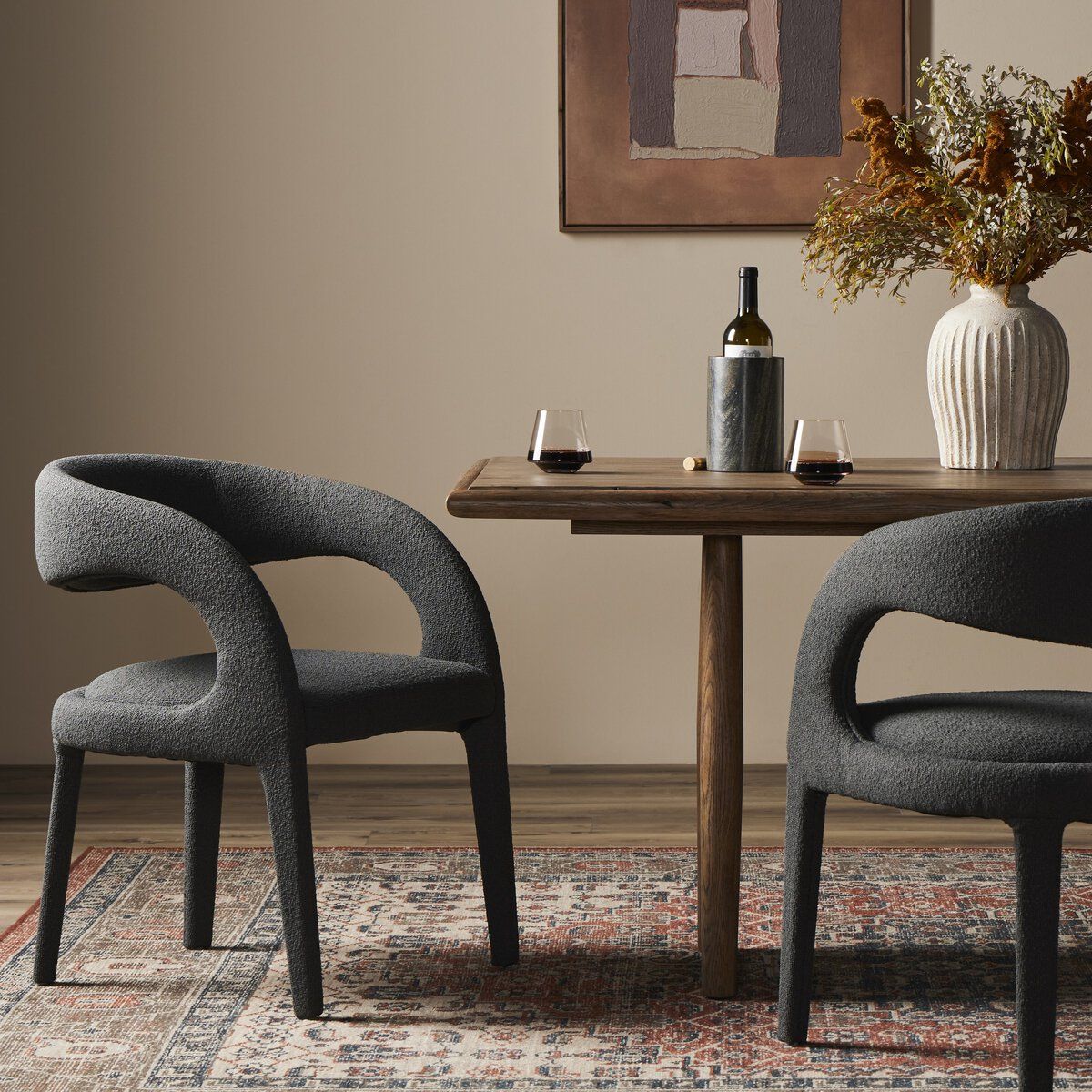 Savile Charcoal Dining Chair thumbnail 2