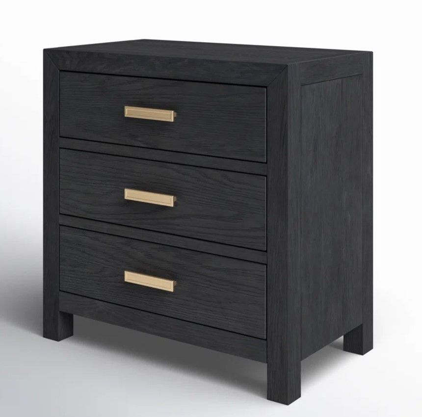 Ashdon 3 Drawer Solid Wood Nightstand thumbnail 3