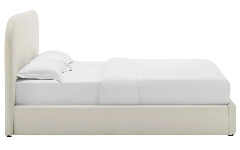 Kai Performance Velvet Curved King Platform Bed thumbnail 4