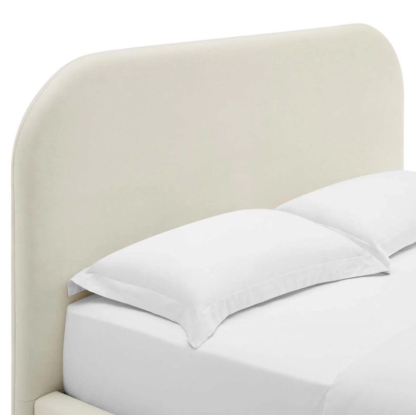Kai Performance Velvet Curved King Platform Bed thumbnail 5
