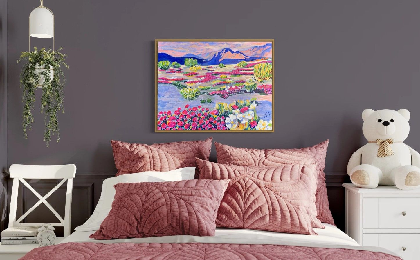 Pam M Desert Bloom Original Oil Painting thumbnail 2