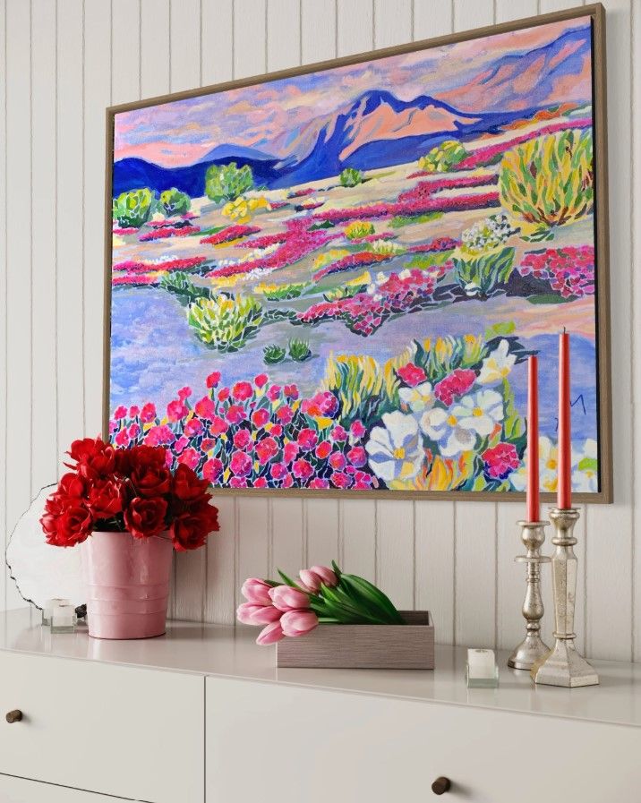 Pam M Desert Bloom Original Oil Painting thumbnail 3