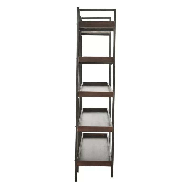 Kahlan 76'' H x 58'' W Iron Etagere Bookcase Williston Forge thumbnail 4