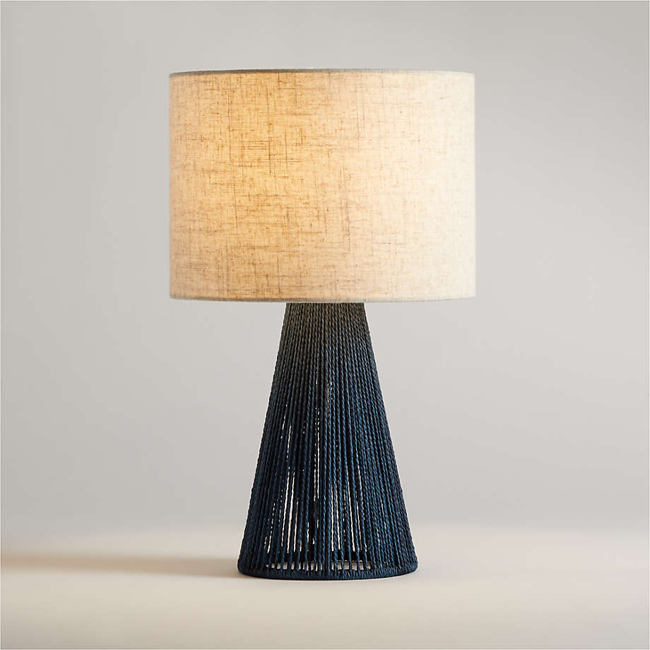 Liam Geo Navy Blue Rope Kids Table Lamp thumbnail 3