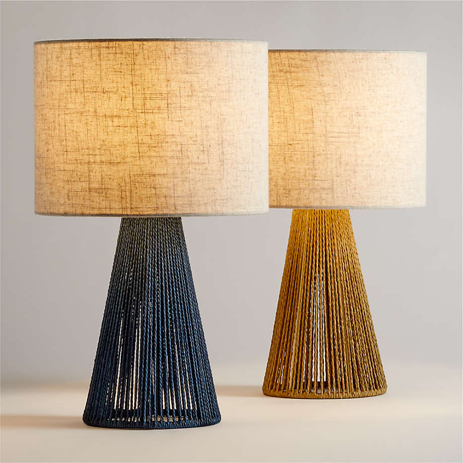 Liam Geo Navy Blue Rope Kids Table Lamp thumbnail 4