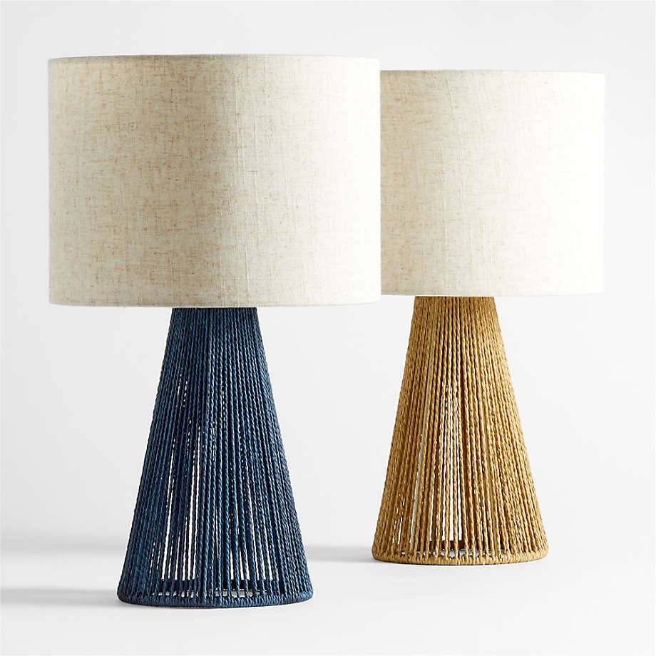Liam Geo Navy Blue Rope Kids Table Lamp thumbnail 5