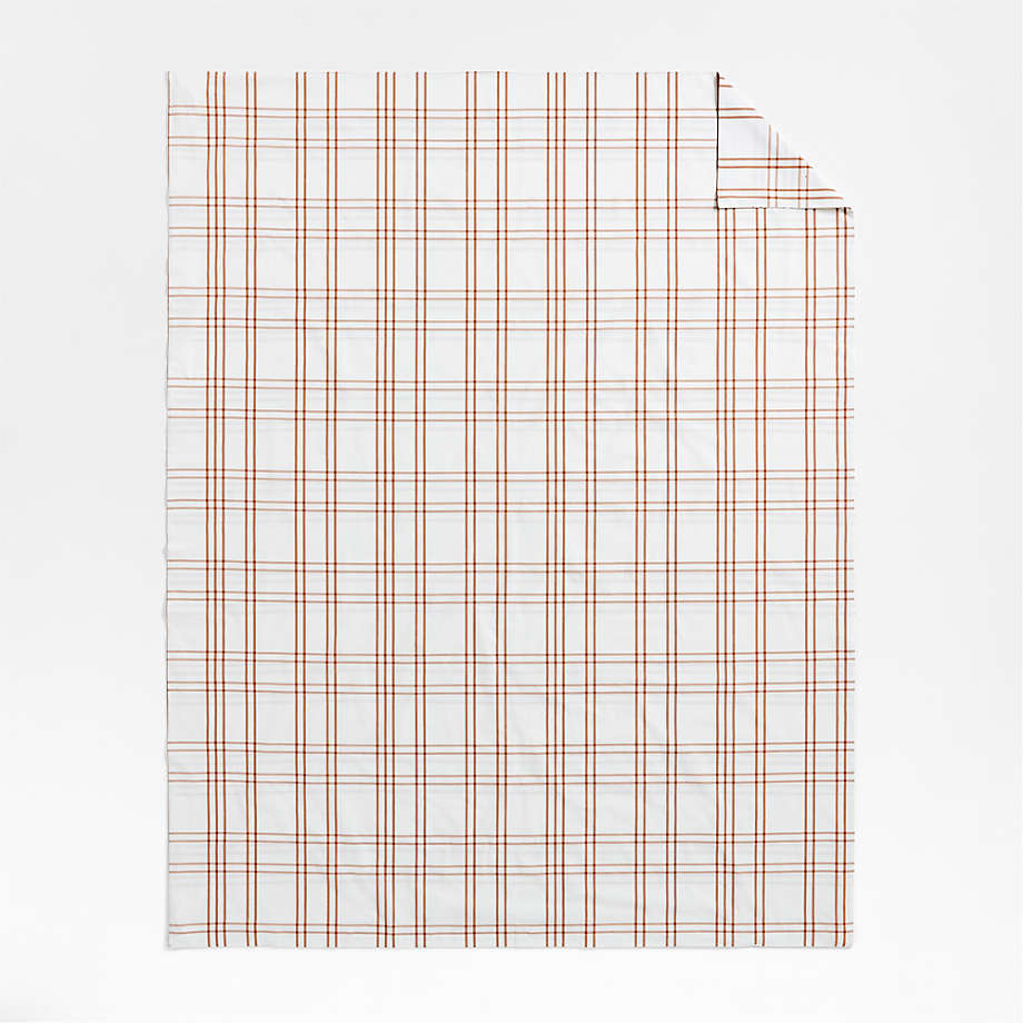 Stax Almond Brown Yarn Dyed Organic Cotton Kids Duvet Cover-Twin thumbnail 6