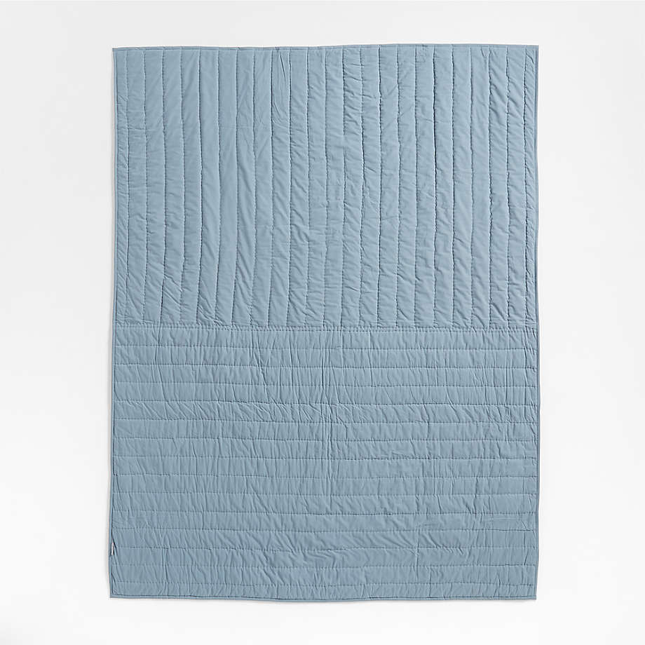 Modern Soccer Embroidered Hand Quilted Organic Cotton Kids Quilt-Twin thumbnail 6