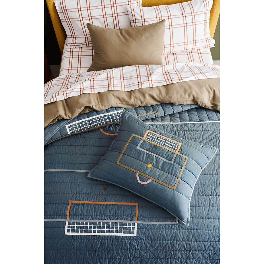Modern Soccer Embroidered Hand Quilted Organic Cotton Kids Quilt-Twin thumbnail 8