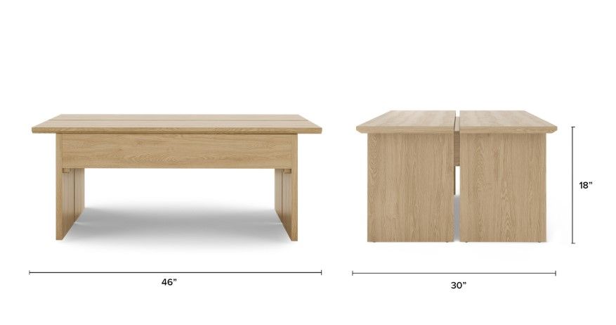 Karl Lift Top Coffee Table White Oak thumbnail 6