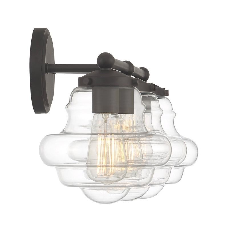 Marah 3 Light Transparent Dimmable Vanity Light thumbnail 3