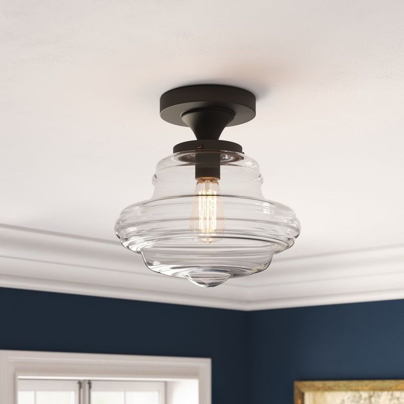 Marah Single Light Glass Semi Flush Mount thumbnail 2