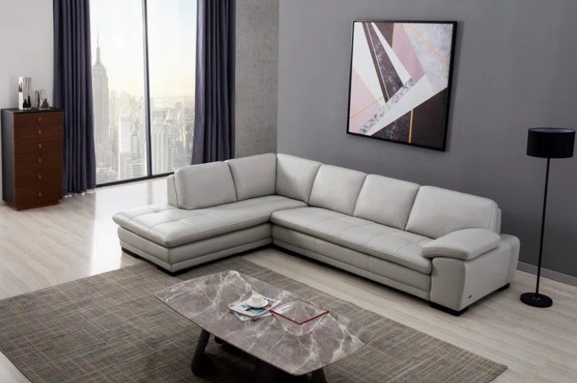 2 Piece Upholstered Sectional_Smoke Gray thumbnail 2