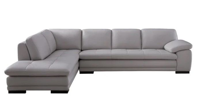 2 Piece Upholstered Sectional_Smoke Gray thumbnail 3
