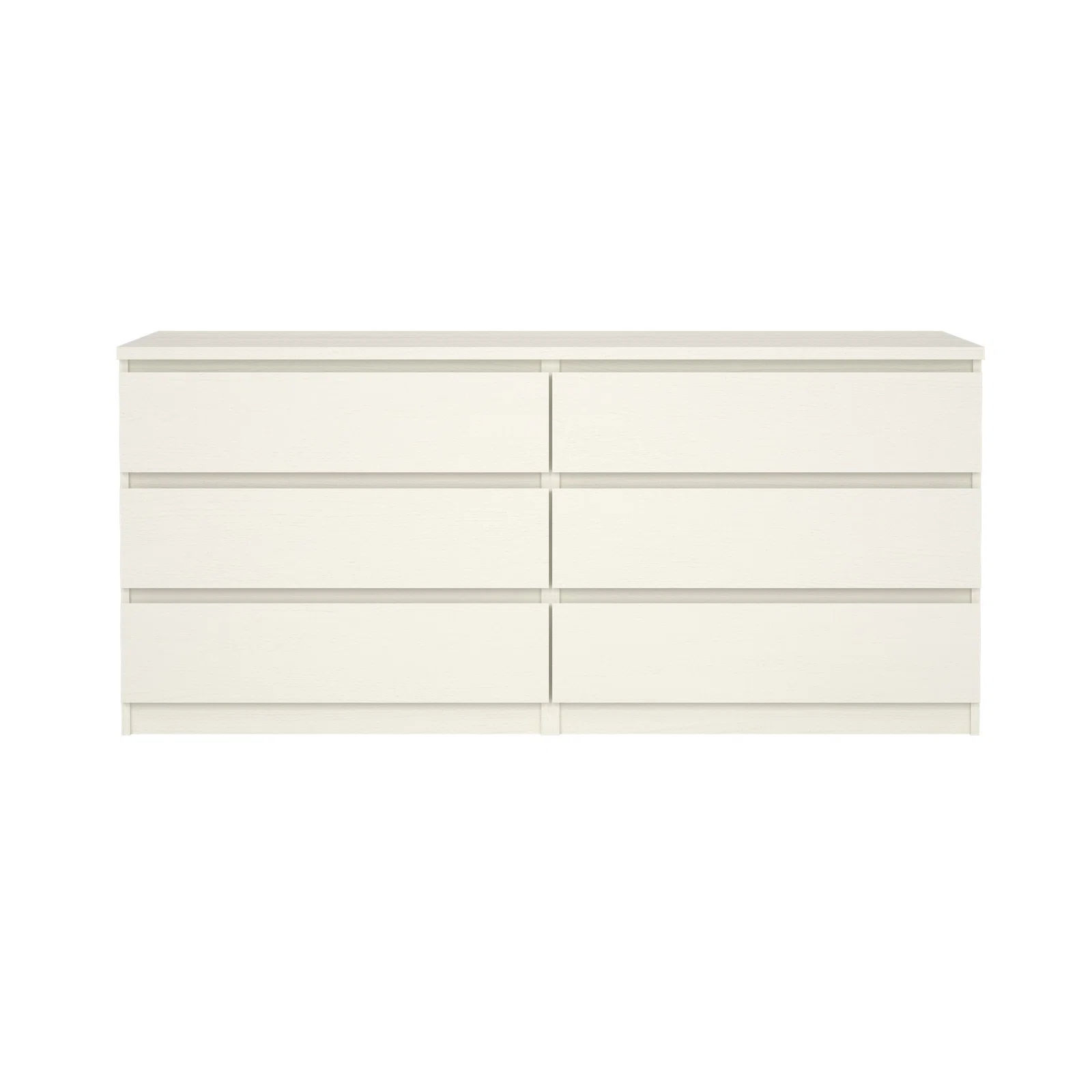 Kepner 6 Drawer Double Dresser White Woodgrain thumbnail 2