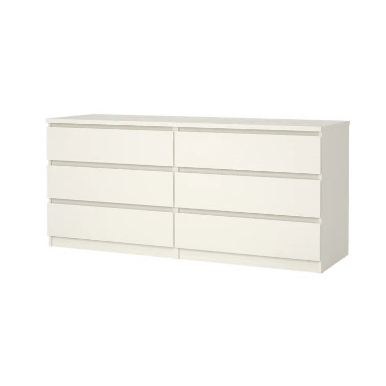 Kepner 6 Drawer Double Dresser White Woodgrain thumbnail 3