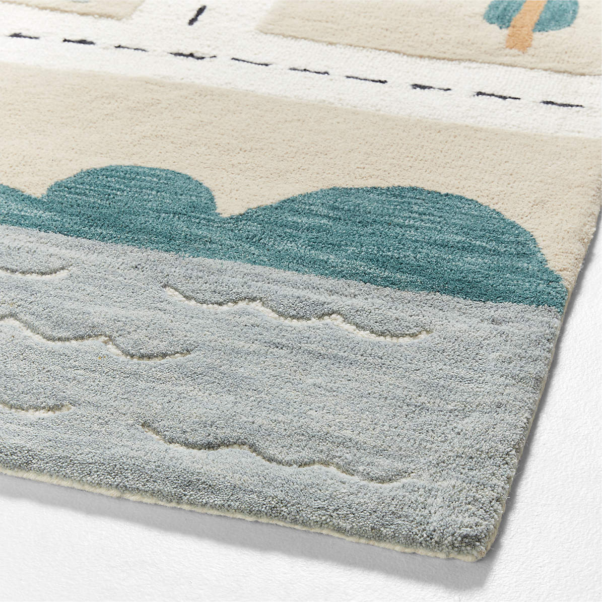 City Roadmap Interactive Wool Kids Area Rug-5'x8' thumbnail 3