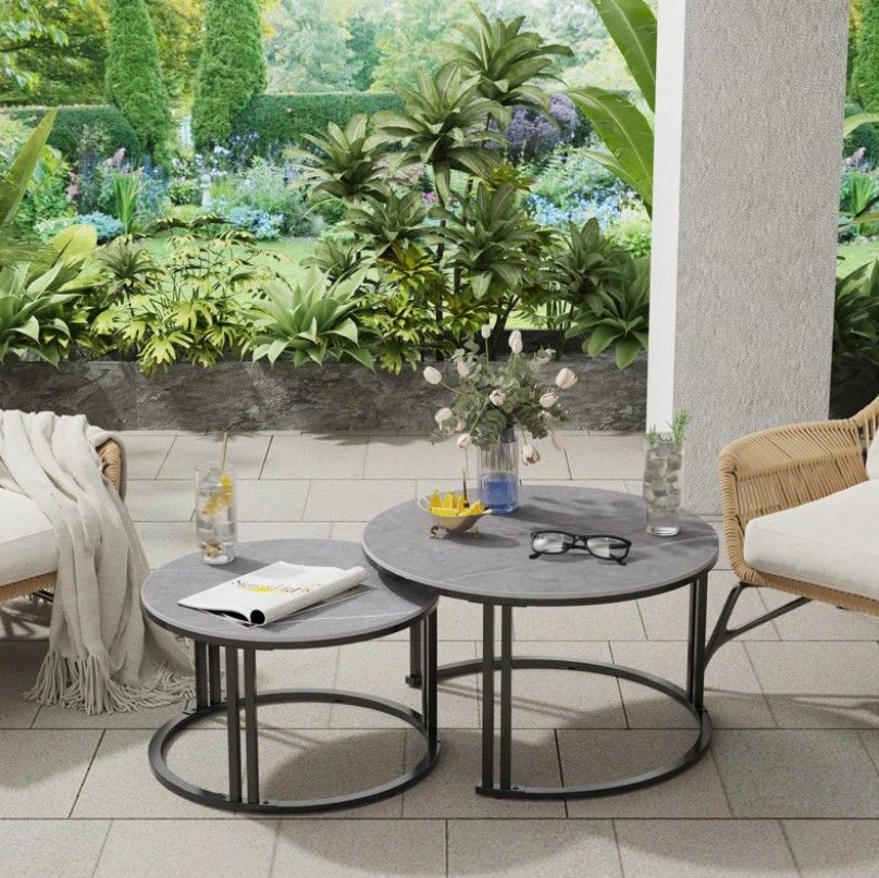 Jakesha Stone Top Nesting Coffee Table thumbnail 2