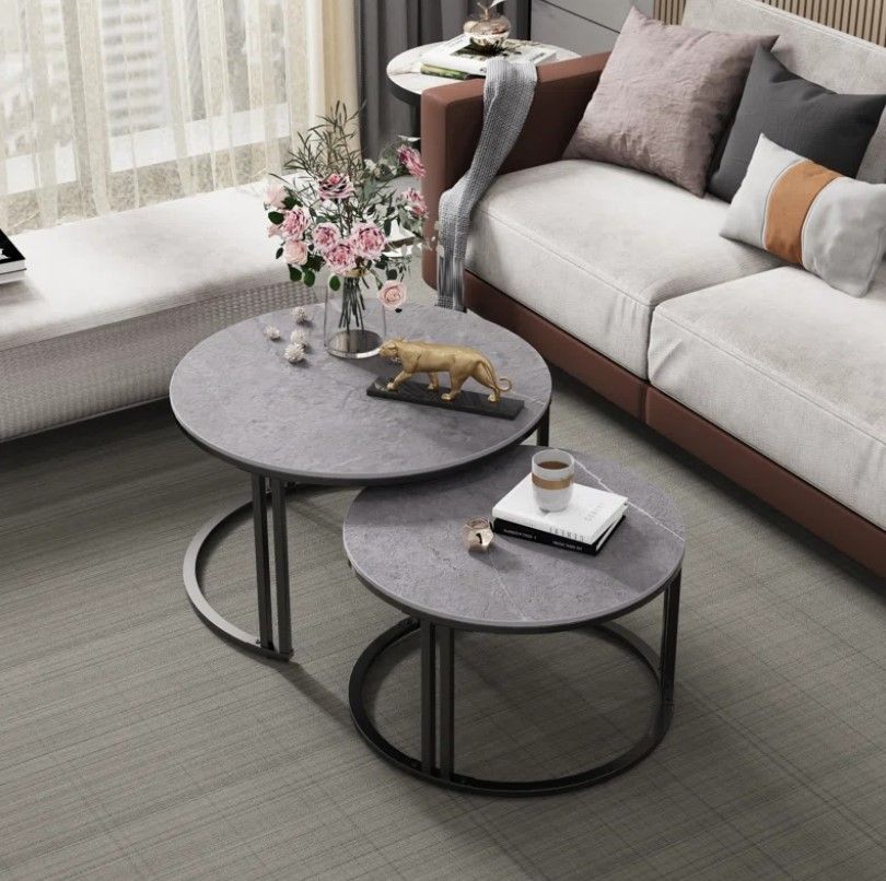 Jakesha Stone Top Nesting Coffee Table thumbnail 3