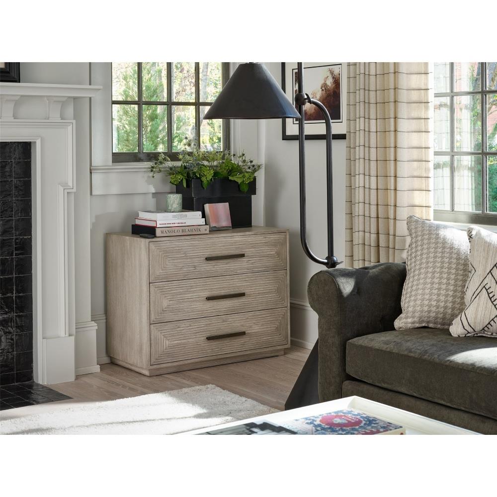 James Modern Classic Grey 3 Drawer Wood Dresser thumbnail 2