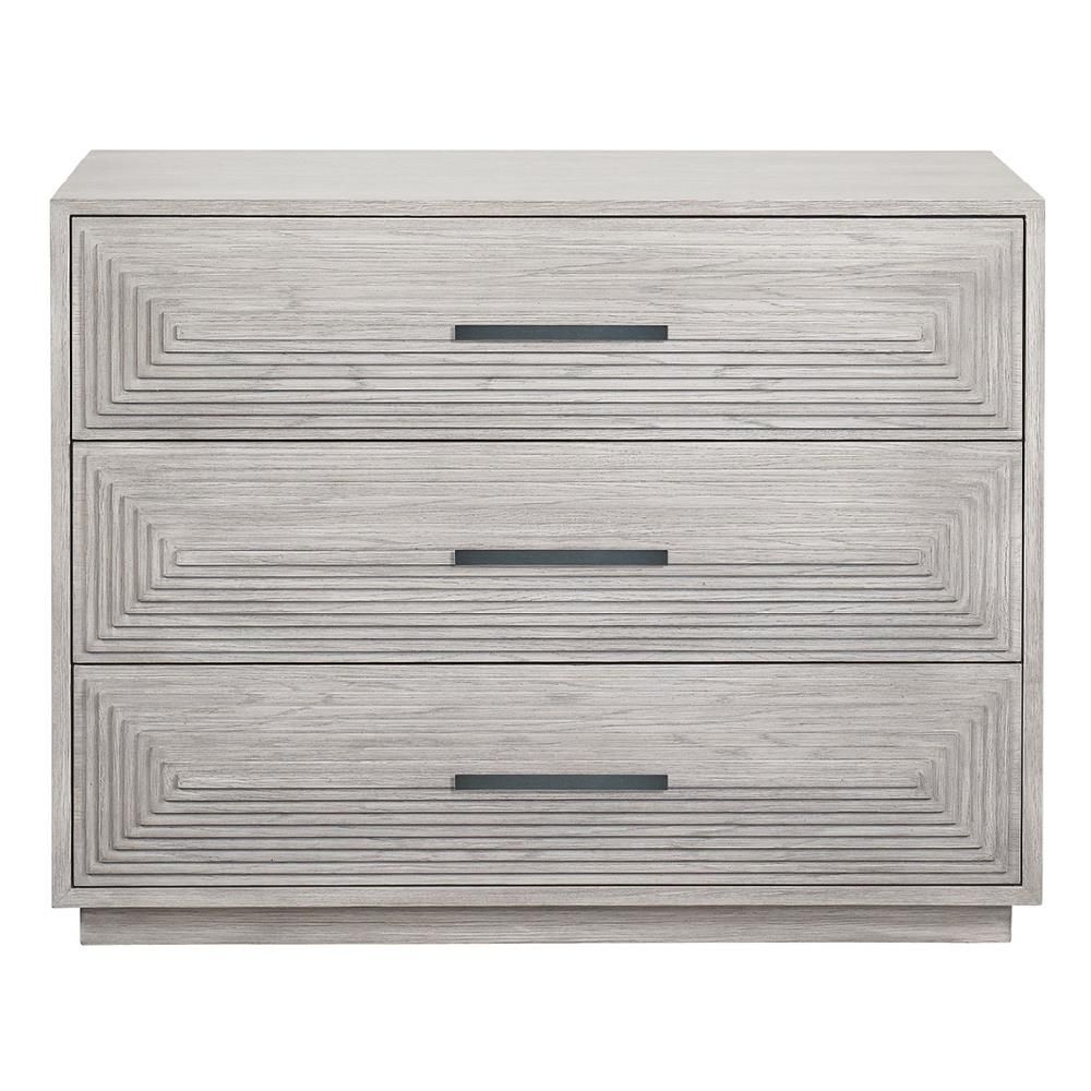 James Modern Classic Grey 3 Drawer Wood Dresser thumbnail 3