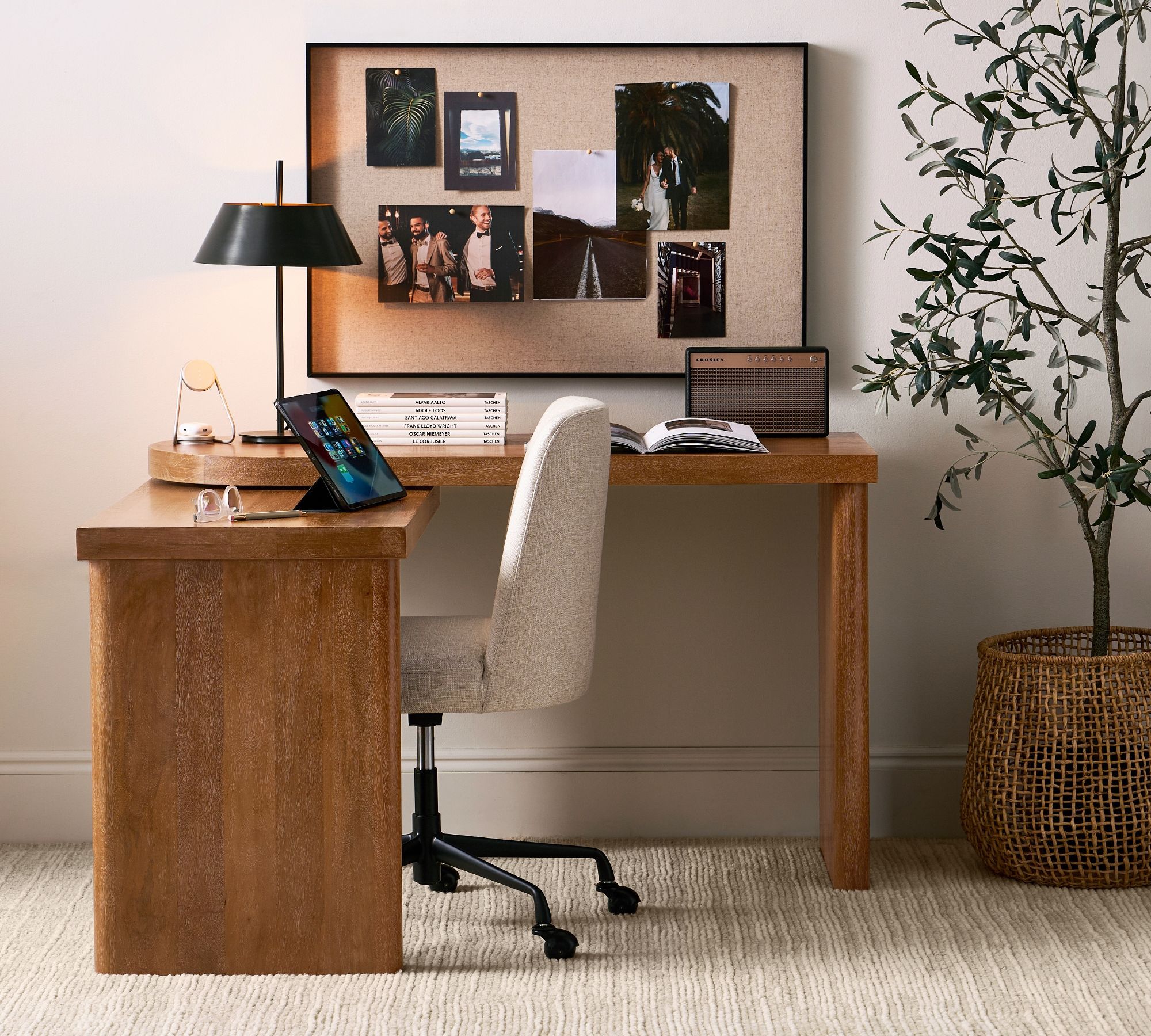 Cayman L-Shape Rotating Desk (50") thumbnail 2