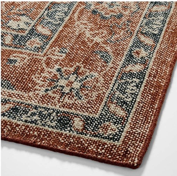 Amalfi Wool Traditional Rust Red Area Rug 9'x12' thumbnail 2