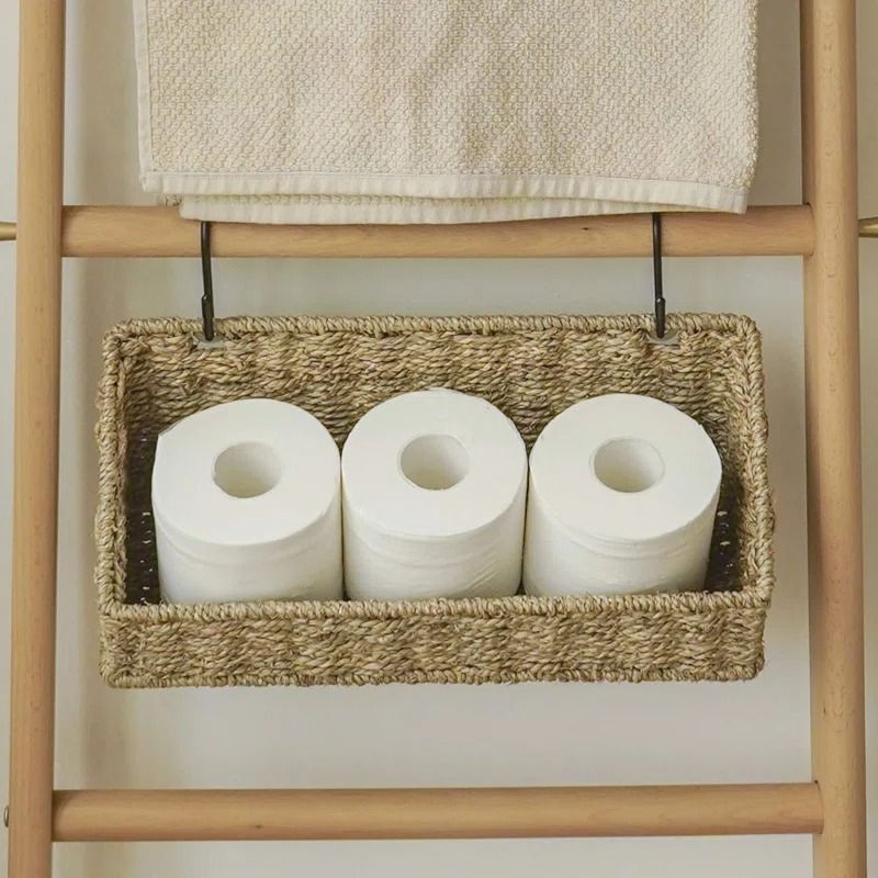 Seagrass Wall Organizer with Wall Baskets thumbnail 3