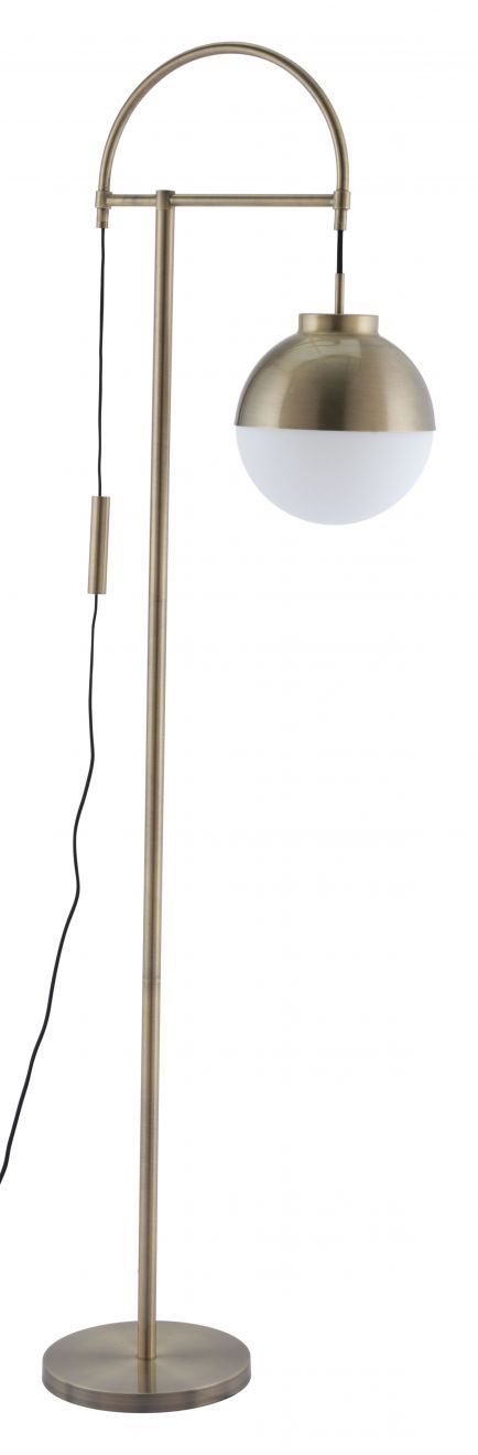 Hale White and Bronze Floor Lamp 