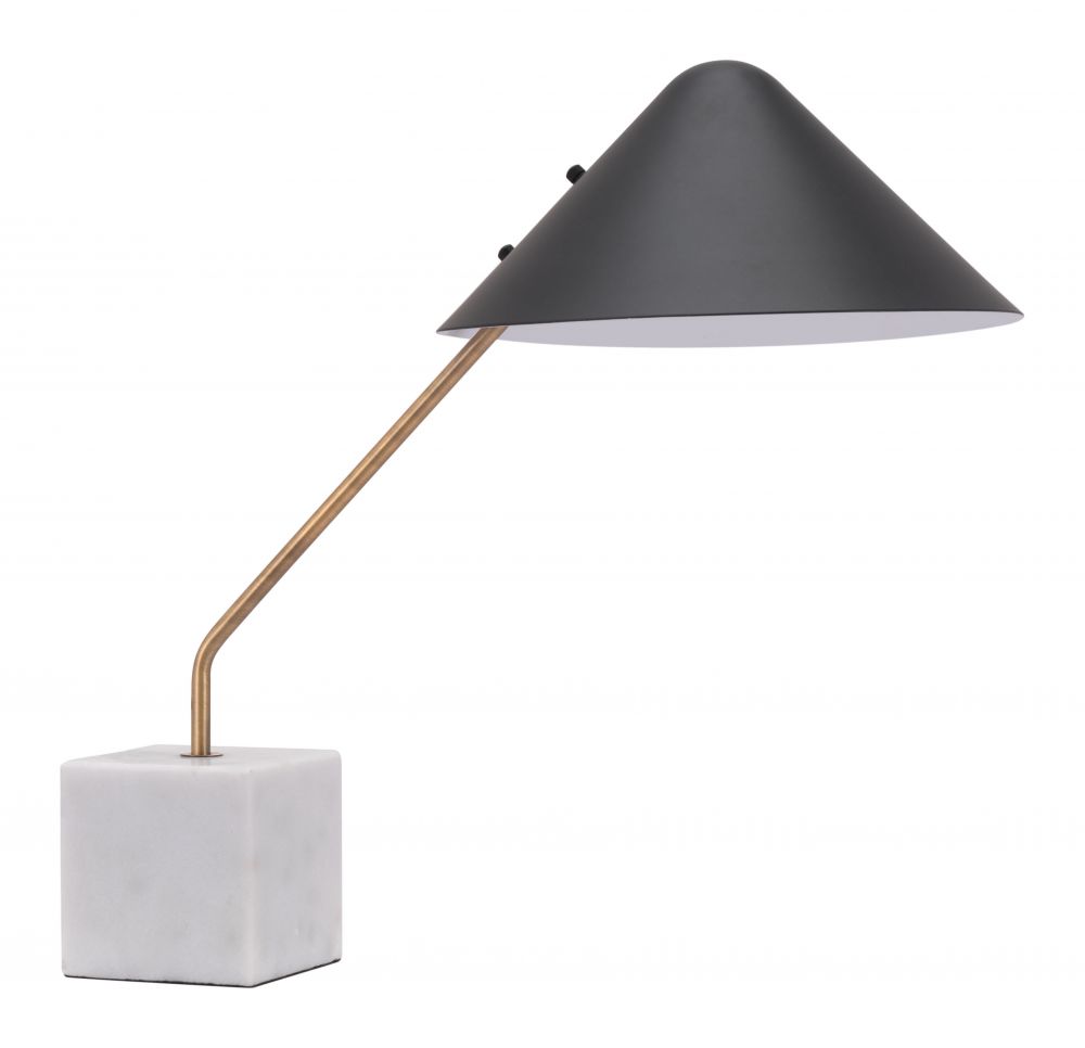 Luke Black and White Table Lamp 