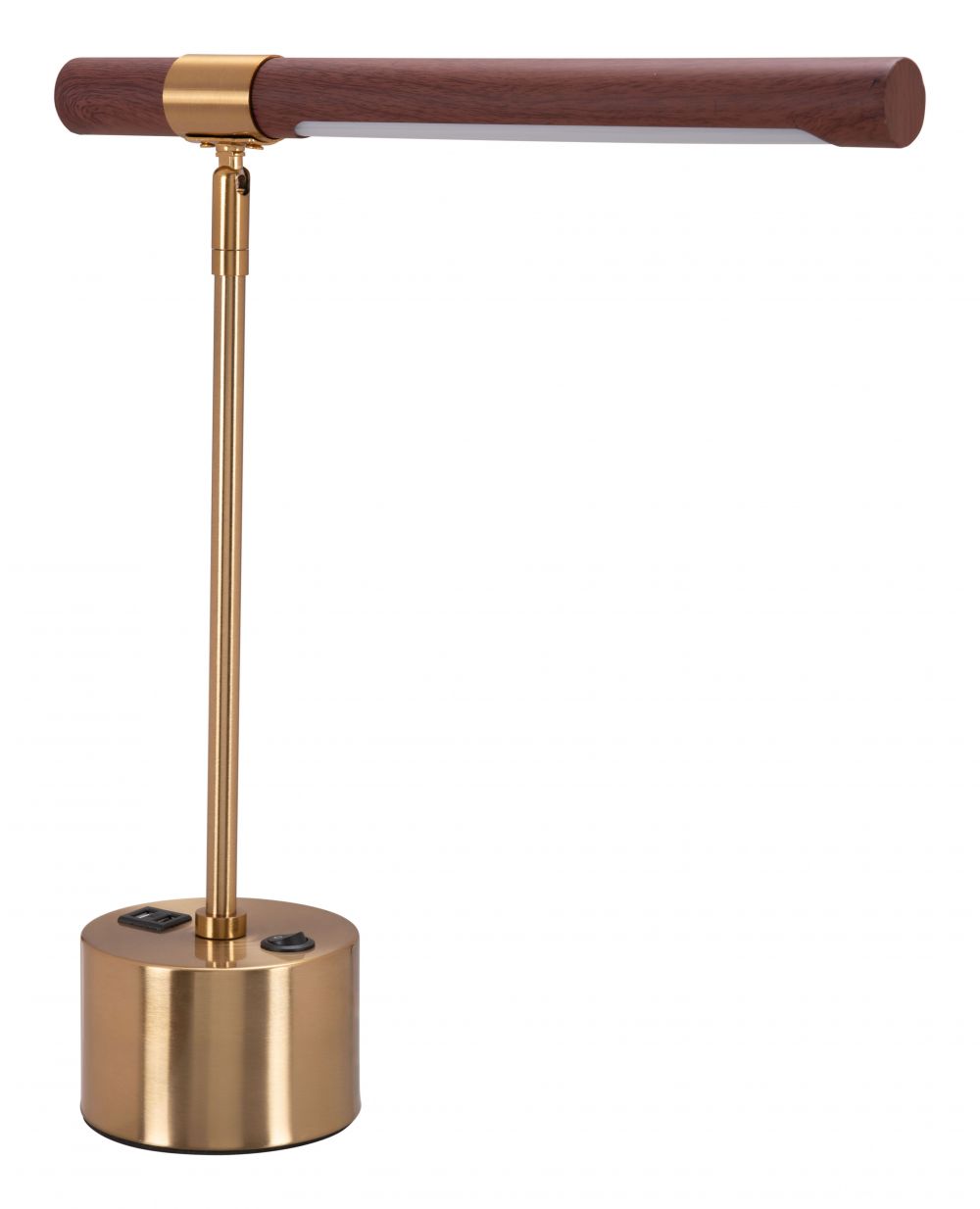 Kendra Brown and Brass Table Lamp 