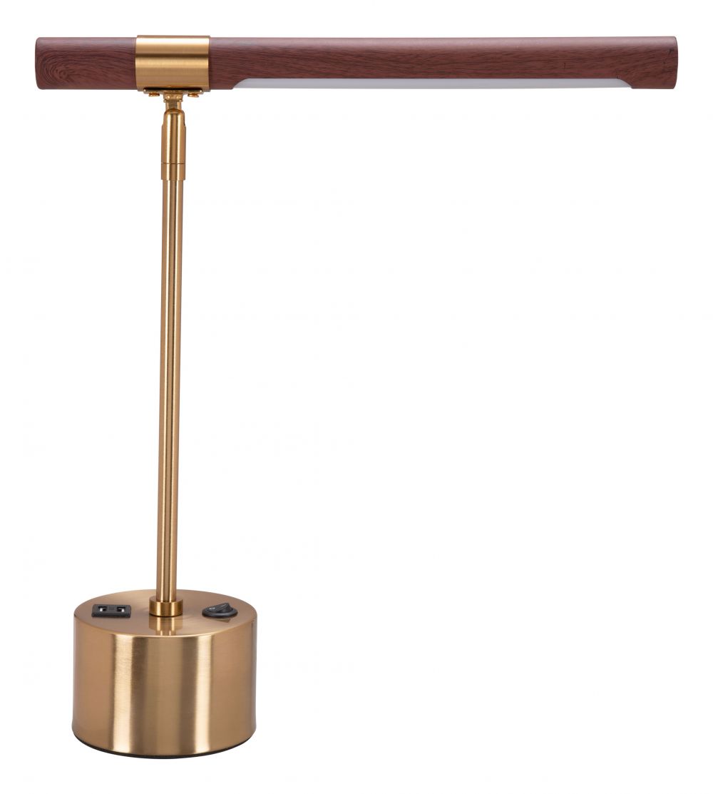 Kendra Brown and Brass Table Lamp  thumbnail 3