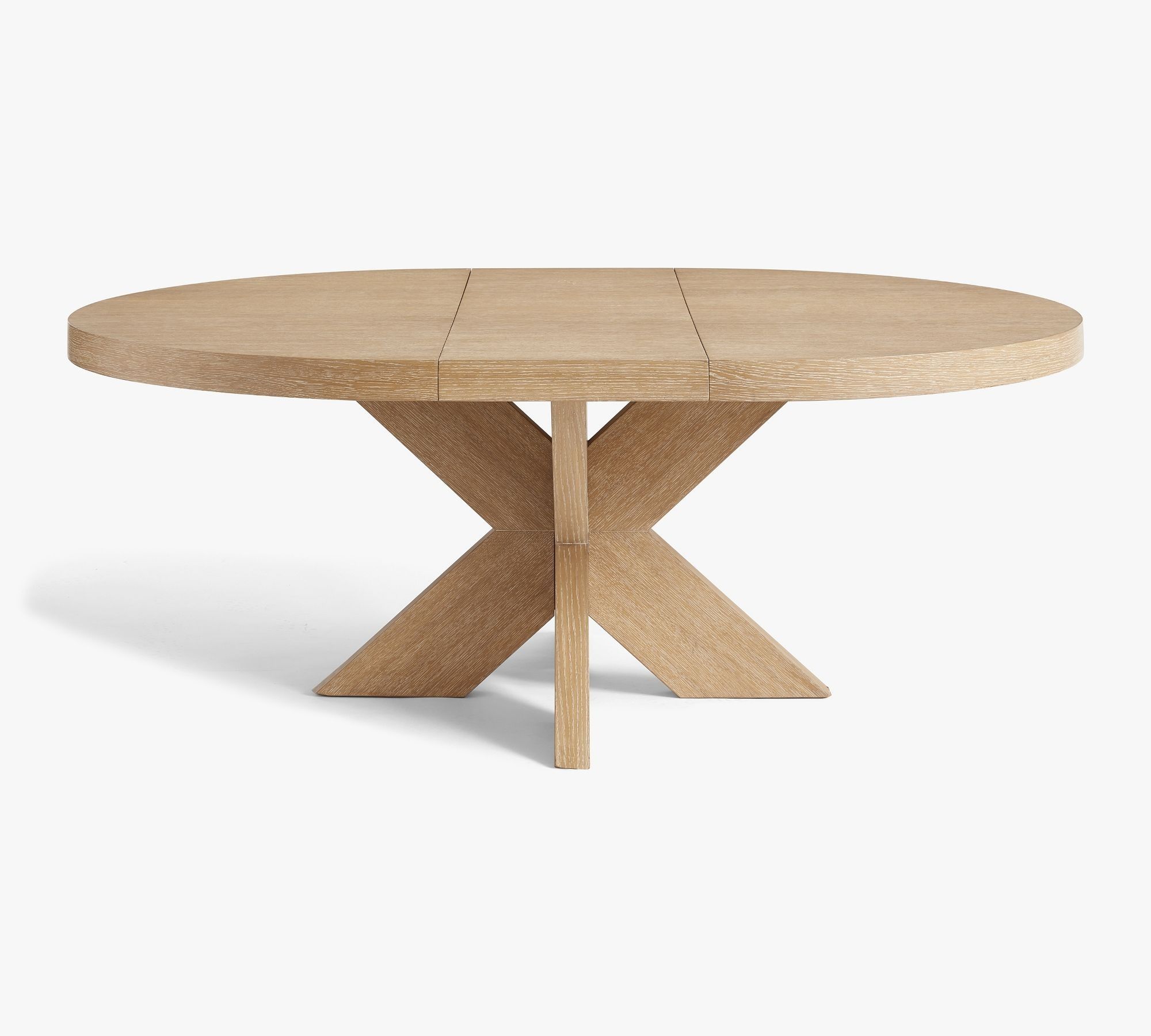 Modern Farmhouse Round Pedestal Extendable Dining Table (60"-78") thumbnail 3