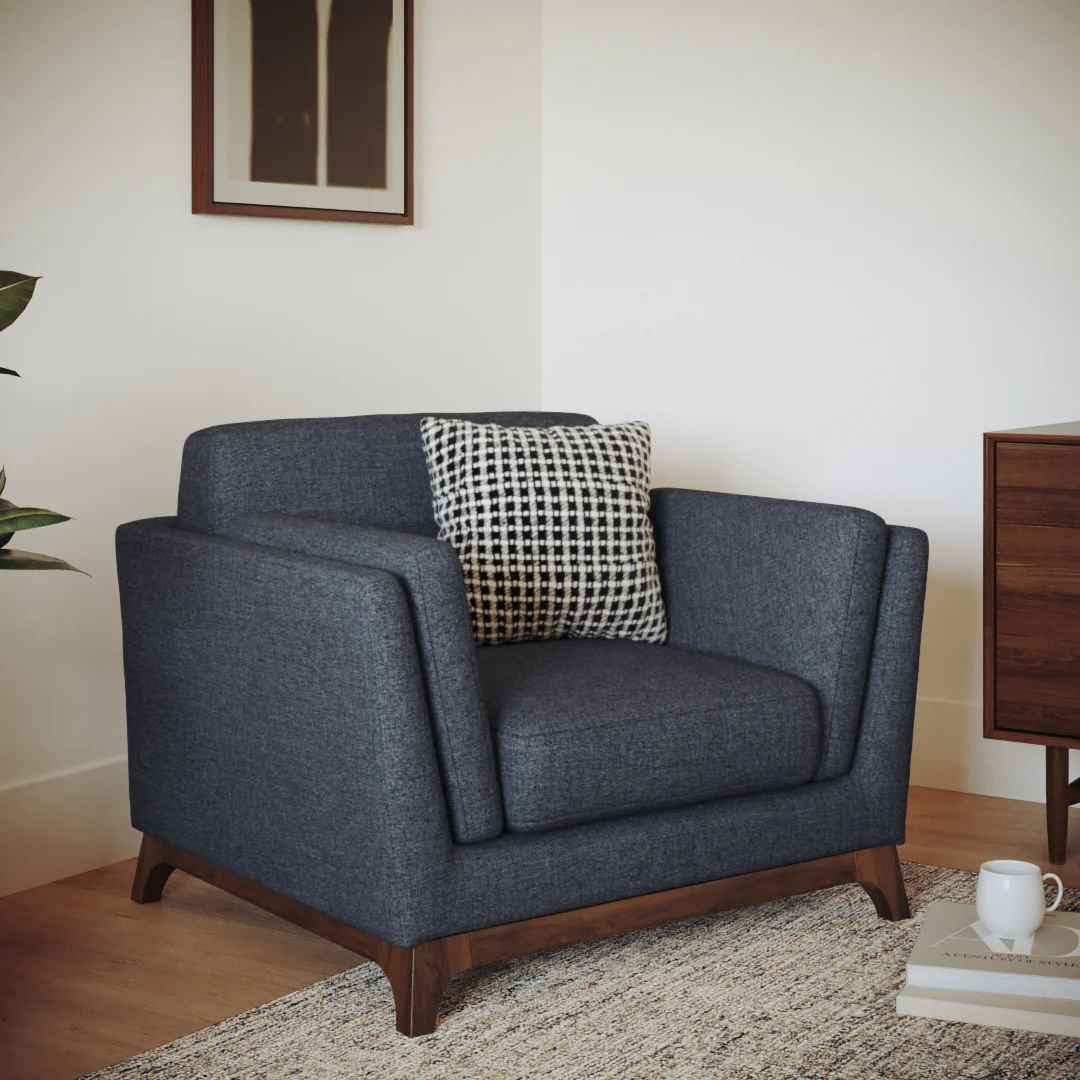 Ceni Lounge Denim Blue Chair thumbnail 2