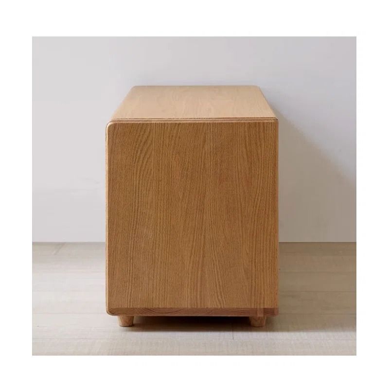 Medium Yellow Wood Shoe Storage Bench thumbnail 3