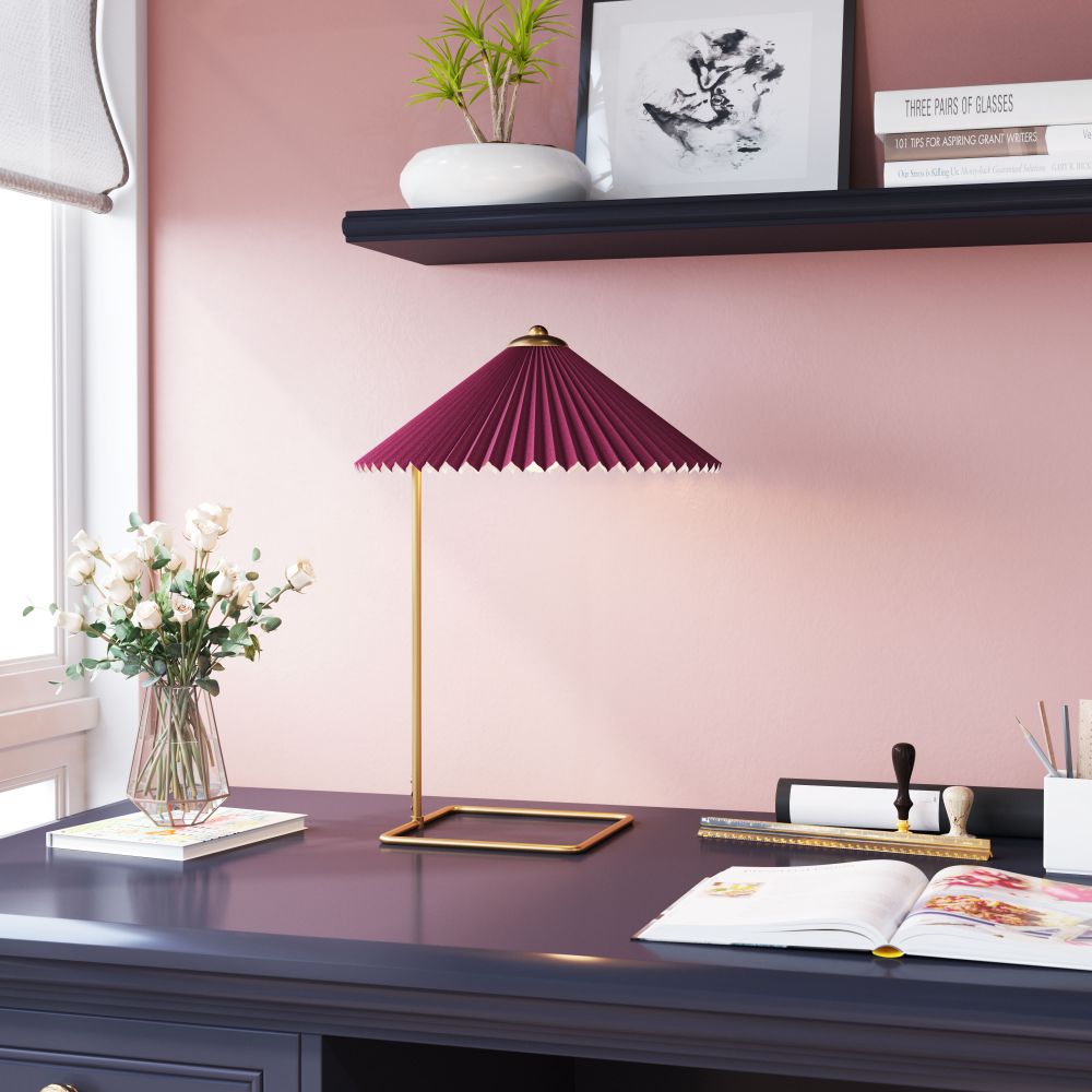 Charise Red and Gold Table Lamp  thumbnail 2