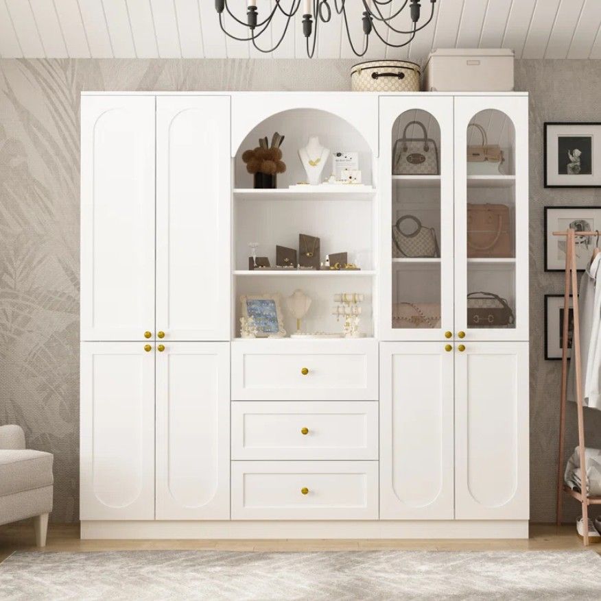 Elegent Wardrobe With Strong Storage And White Finish thumbnail 2