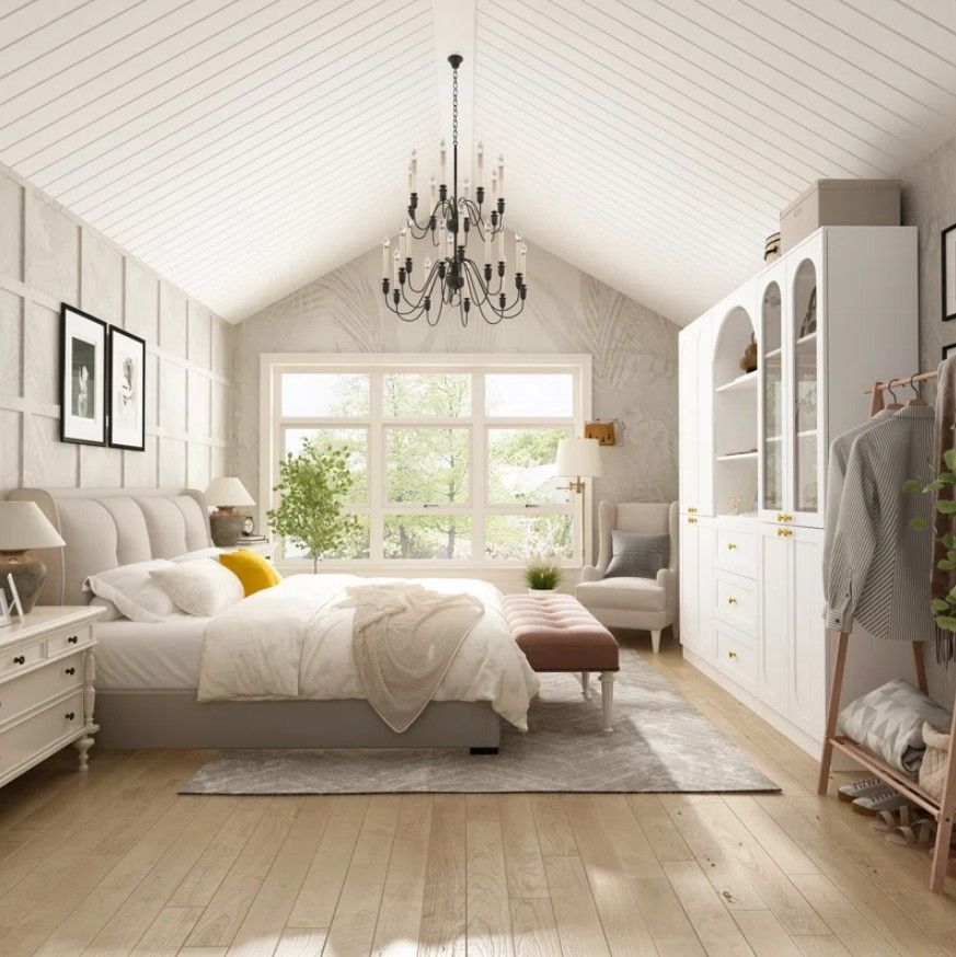 Elegent Wardrobe With Strong Storage And White Finish thumbnail 5
