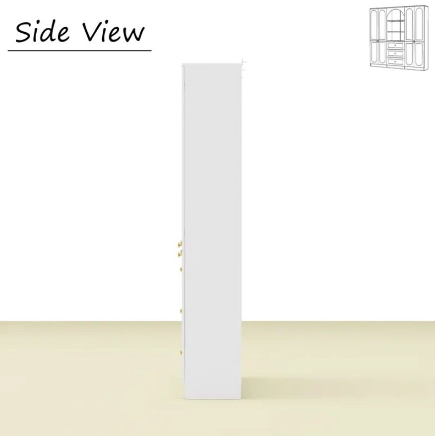 Elegent Wardrobe With Strong Storage And White Finish thumbnail 6