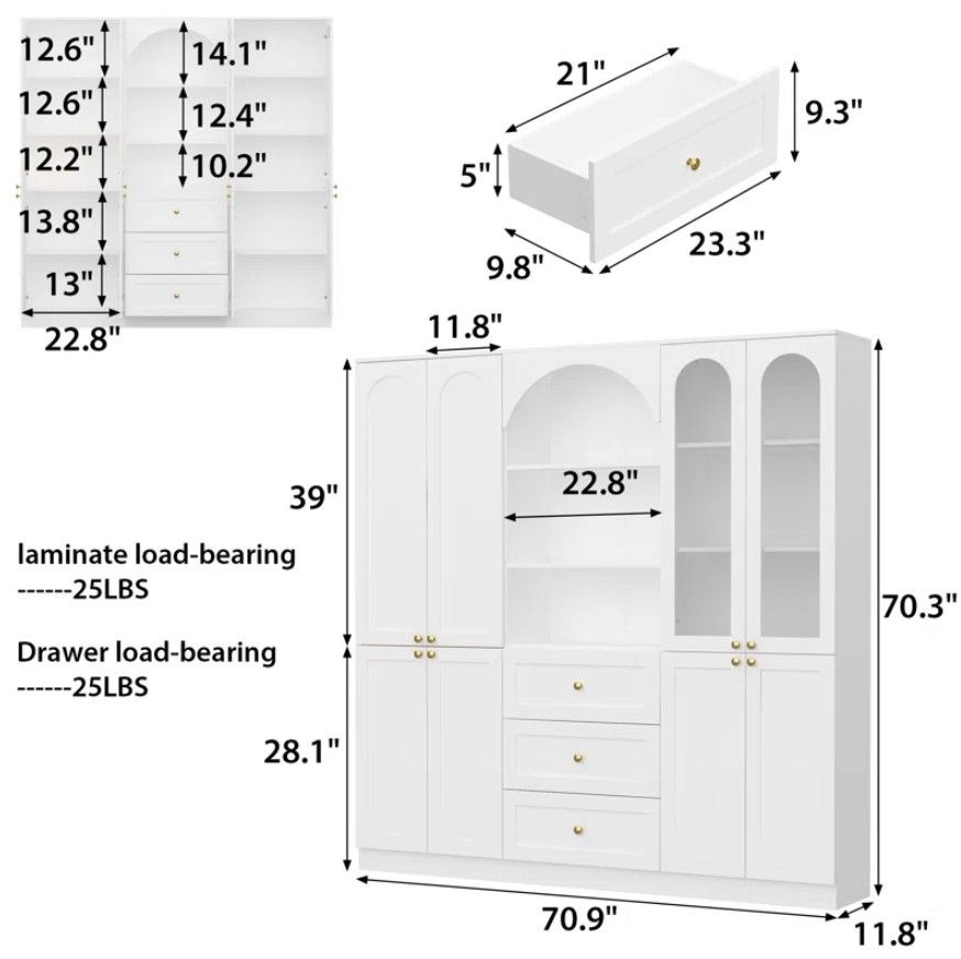 Elegent Wardrobe With Strong Storage And White Finish thumbnail 8