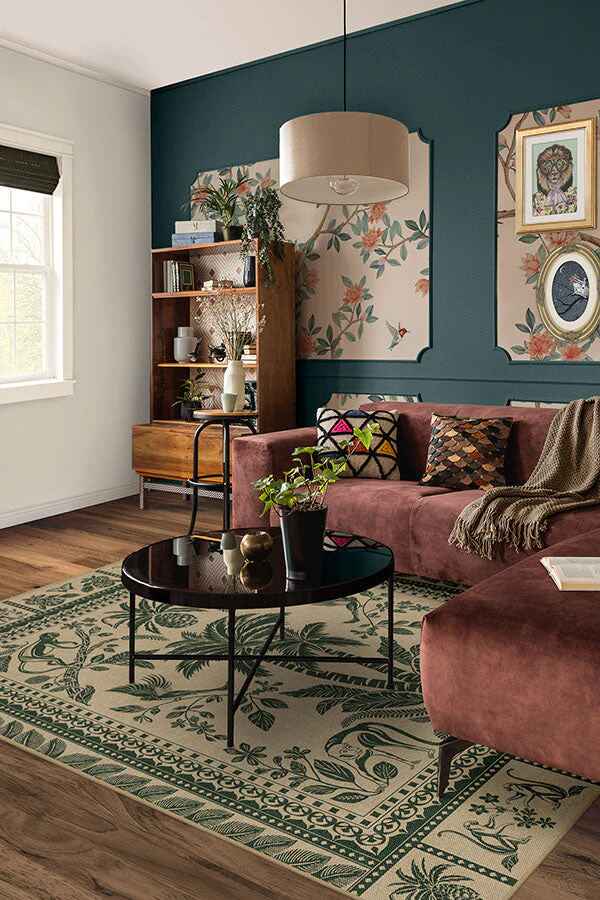 Iris Apfel Simian Forest Green Tufted Rug-9'x12' thumbnail 3