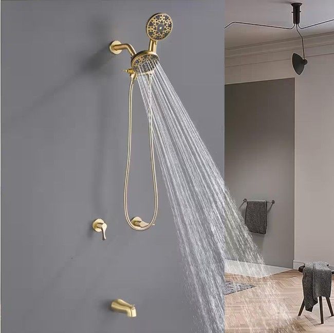 Double Handle 6 Spray Tub and Shower Faucet thumbnail 2