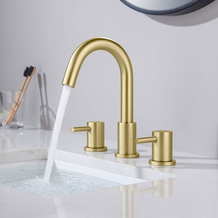 Circular Widespread 2 handle Bathroom Faucet thumbnail 2